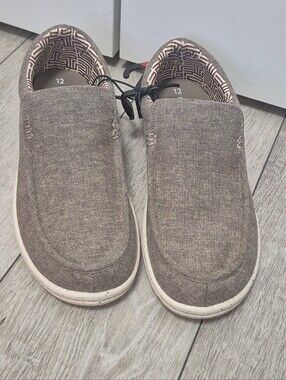 George Men's Memory Foam Casual Slip-On Canvas Shoes in Brown. Comfortable. 12